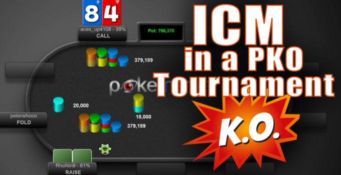 ICM Effect in a PKO Tournament