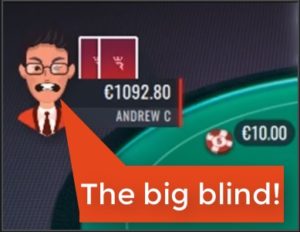 big blind player angry
