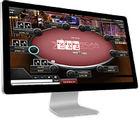 online poker on laptop
